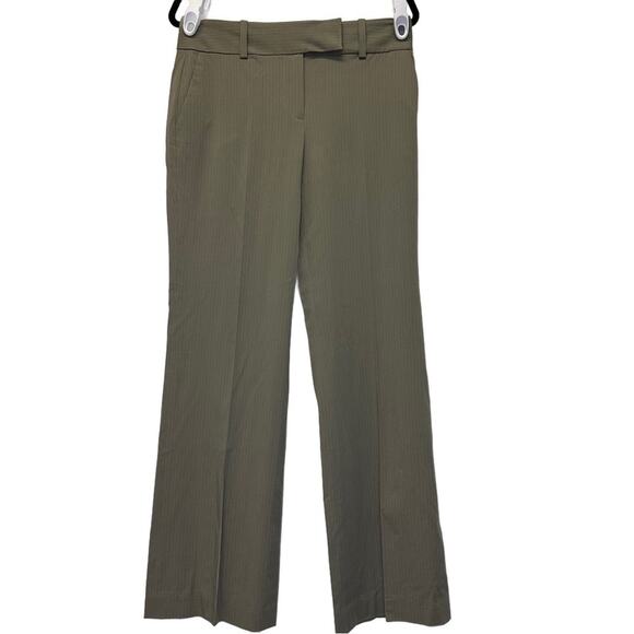 Ann Taylor Taupe Pin Stripe Wide Leg Slacks Size 6 - Picture 1 of 7